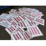 Forty miscellaneous printed horse safety signs on laminate boards. (40)