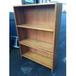 A set of rectangular piranha pine open shelves. (36in x 11.5in x 52.5in )