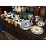 Miscellaneous ceramics including boxed Royal Worcester, studio pottery, commemorative, Spode,