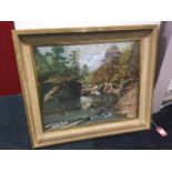 Edept, pastel, river landscape, signed and dated 1952, framed. (23in x 19in)