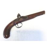A nineteenth century flintlock by Gourlays of Glasgow, the pistol with mahogany grip having
