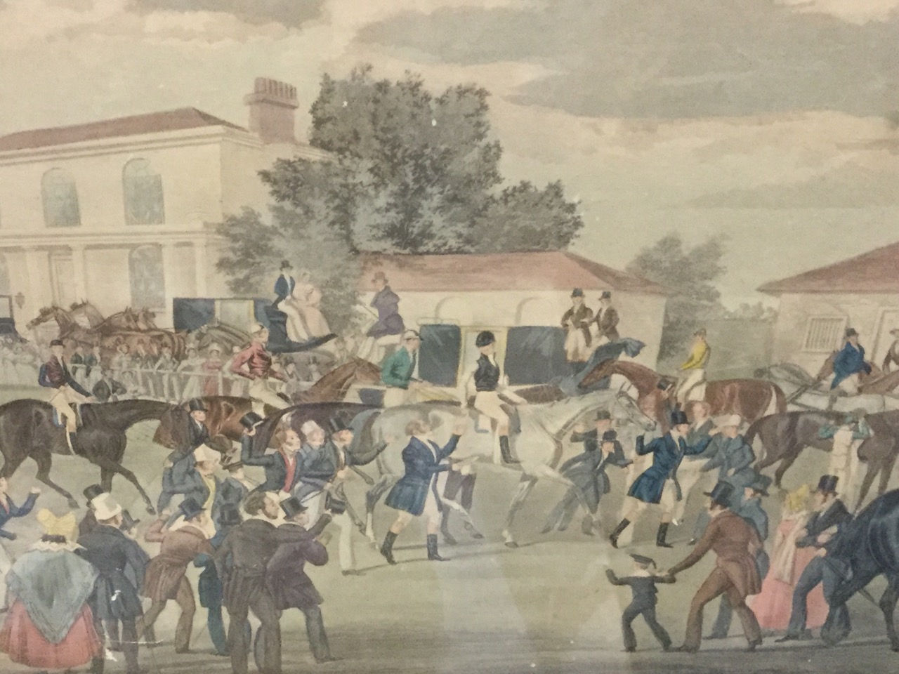 Pollard, a set of three Doncaster Races nineteenth century St Leger handcoloured prints, the - Image 3 of 3