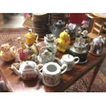 A collection of teapots - novelty, commemorative, Everhot, floral, terracotta, etc. (16)
