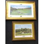 Bill Waugh, two signed limited edition prints of Valderrama Golf Club famous holes, the coloured