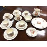 A Staffordshire Parrott & Co Coronet Ware 1937 commemorative Edward VIII teaset, with cups &