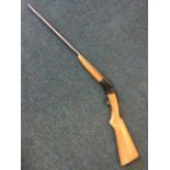 A BSA single barrel 12bore shotgun with beech stock, engraved Snipe, serial number YD1887. (46.75in)