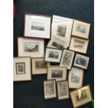 A collection of nineteenth century engravings, mostly framed, some handcoloured, after Thomas Allom,