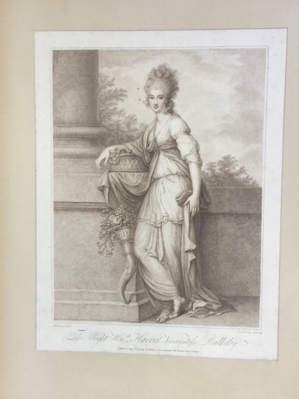 A pair of late eighteenth century Cosway engravings, The Duchess of Cumberland and Viscountess - Image 2 of 3