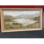 PCM Mackenzie, oil on canvas, loch landscape, signed and titled Loch Drinishader Harris, framed. (