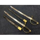 A pair of nineteenth century Berwick County Constabulary No 3 & 5 swords by Parker Field & Son of