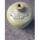 A nineteenth century stoneware jar dated 1881 and with applied label John Greenwood, Skipton, the