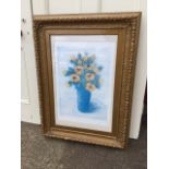 Morgan, lithographic still life print depicting vase of flowers, signed & titled in pencil on