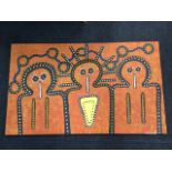 Julie Wungundin, oil on canvas, an aboriginal painting from the Iminti Community Kimberley, with