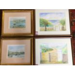 Tom MacDonald, a pair of Newcastle & Whitby landscape prints, signed in pencil on mount, gilt