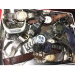 Fifteen miscellaneous modern wrist watches - Lorus, Timex, Fossil, Tag Heuer, Casio, Rotary, etc. (