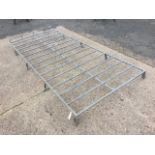 An antique dealers galvanised Volvo roof rack. (47in x 107in)