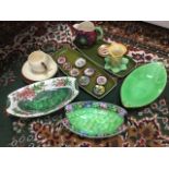 Miscellaneous ceramics including three Maling bowls, Carlton Ware, handpainted Shorter, miniature