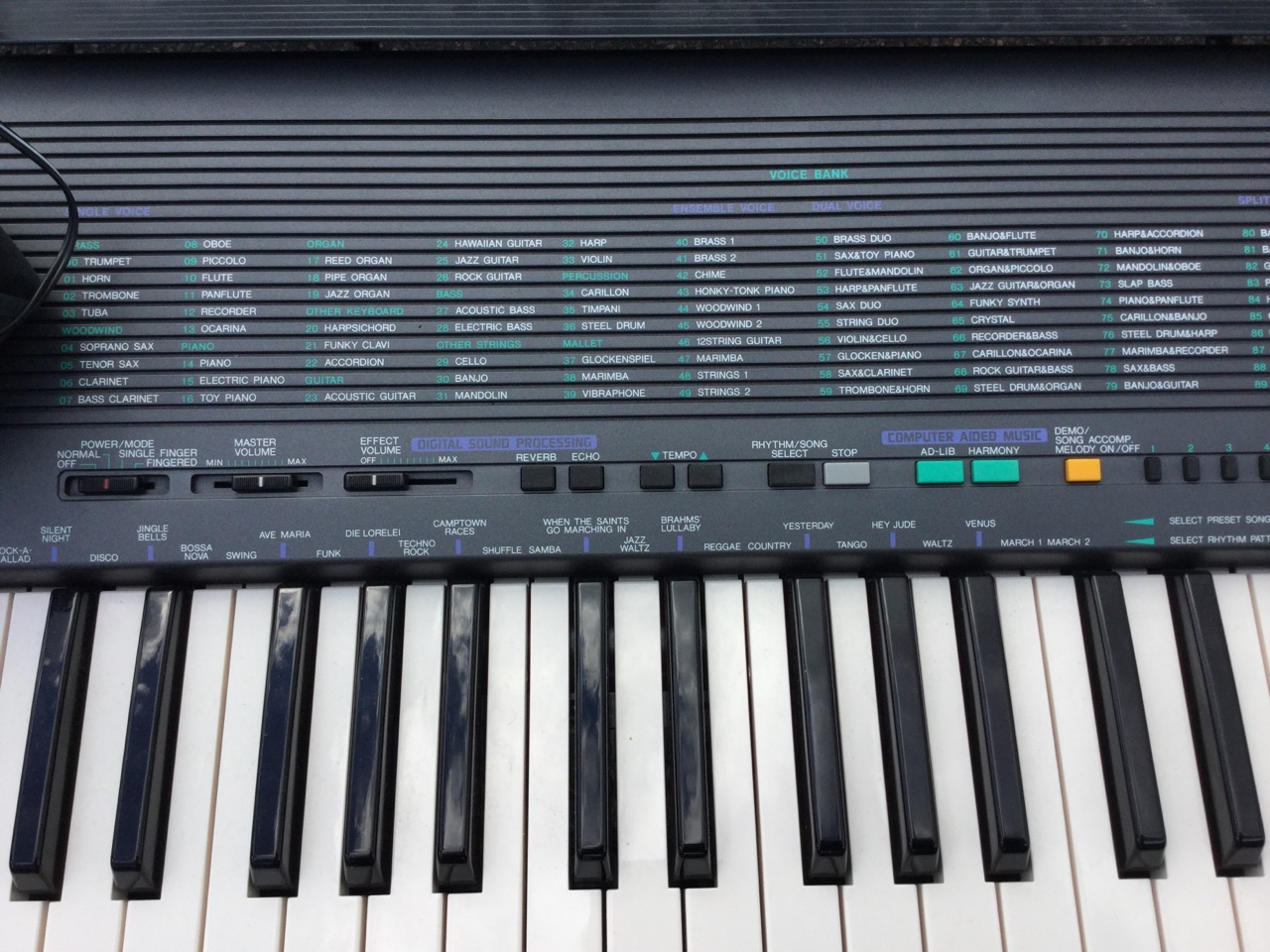 A boxed Yamaha PSR 19 Portatone electronic keyboard, the five octave instrument with 99 effects, - Image 3 of 3