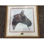 Denise Burr, portrait of Polish warmblood Dressage Champion - Centyfor, signed and dated,