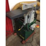 A Record PT260 planer/thicknesser the machine with guides, air tub extractor, safety switch,