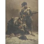 Robert Gibb, a 1980s reproduction limited edition print, titled Comrades, the Crimean War image