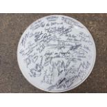 A 60s drum skin signed by the famous Star Club of Hamburg performers and promoters including Horst
