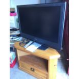 A Sony Bravia LCD digital colour TV, with remote, power cable, instructions, etc.