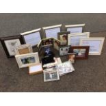 A quantity of modern photo and picture frames, some silvered, chrome, painted, some with Bradley