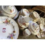 A Royal Crown Derby dinner, coffee and tea service decorated in the Derby Posies pattern,