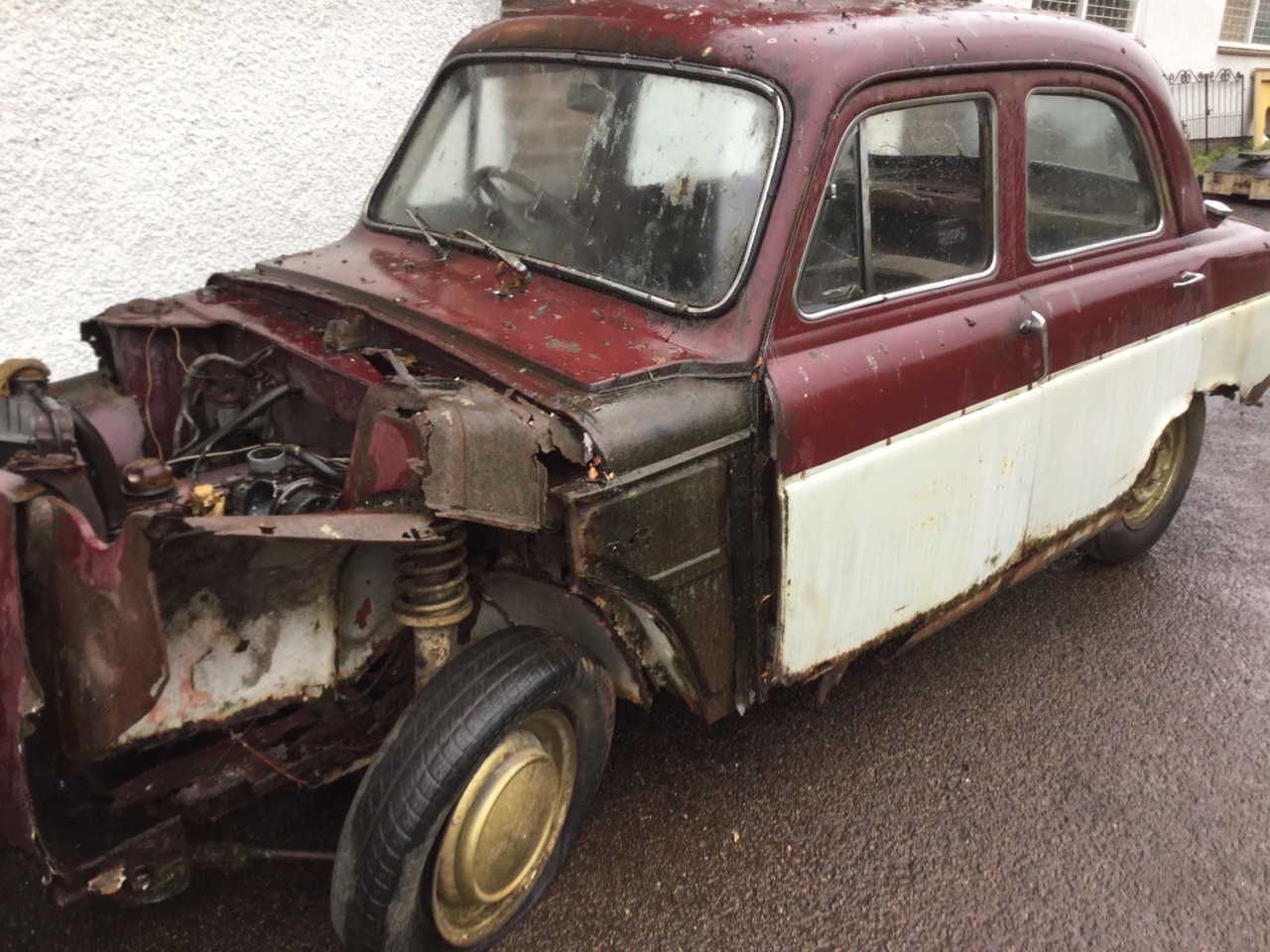 A 1960 Ford Prefect saloon, the 997cc car with V5C registration certificate - was a runner! ( - Image 3 of 3