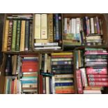 Six boxes of books including Thames & Hudson art books, novels, paintings, nature, travel,