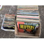 A collection of vinyl LPs and singles - mainly 80s/90s pop, Status Quo, Yes, etc. (A Lot)