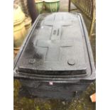 A 50 gal water tank & cover - unused and with full lagging insulation. (46in x 26in x 26in)