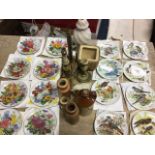 A collection of eight German porcelain floral plates - numbered and with certificates; five
