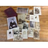 A collection of 18 Victorian card photographs, mainly family portraits with photographers names to