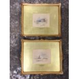 Thomas Bush Hardy, watercolours, a pair, coastal views of Portsmouth and Scheveningen, signed,