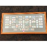 A complete set of 50 Wills cigarette cards, Wonders of the Sea, mounted & framed with glazed