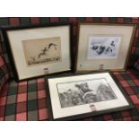 Winifred Austin, monochrome lithograph, titled Curlew and signed in print, mounted & framed; a