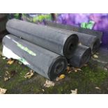 Four rolls of unused Ruberoid mineral roofing felt. (37.5in width) (4)