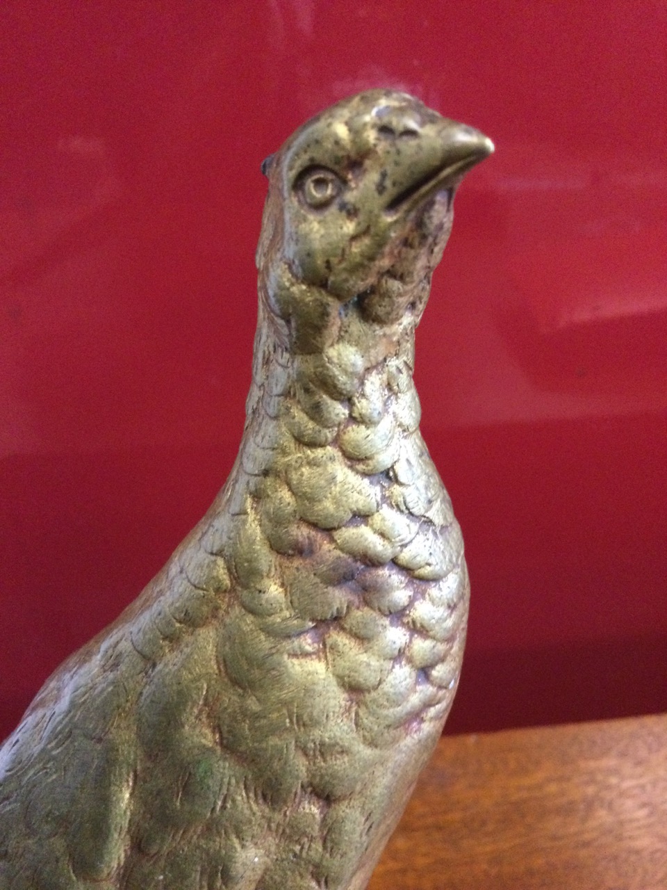 Leon Bureau, bronze, gilt patinated cock pheasant standing on bramble encrusted naturalistic rock - Image 3 of 3