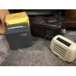 A brown bakelite Pilot Major Maestro valve radio with ribbed case and glass dial; a boxed Kodak