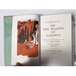 Book - one volume, Sir George Sitwell On The Making Of Gardens, illustrated by John Piper,