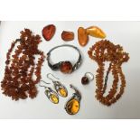 Group of amber jewellery