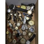 Selection vintage pocket and wristwatches including Sekonda, Timex,Seiko,Rotary etc