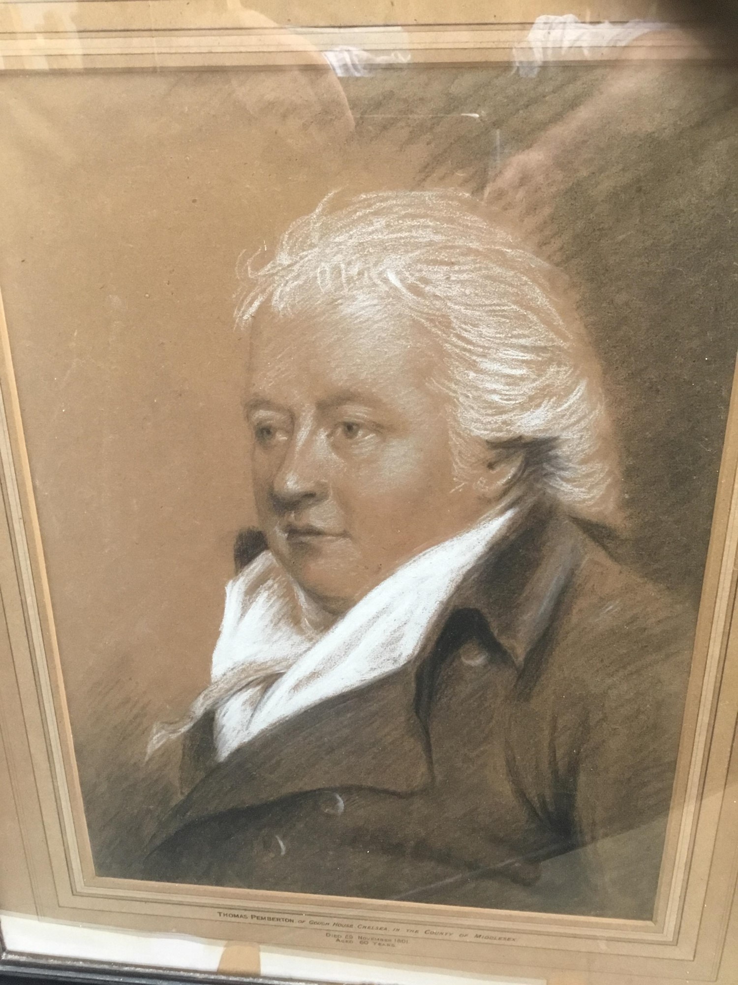 English School (late 18th/early 19th century) chalks, Portrait of a Gentleman, named as Thomas