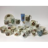 Collection of Victorian and later Royal Commemorative china to include Queen Victoria Diamond