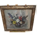 Emily Murray Paterson (1855-1934) oil on board - still life of flowers, in carved gilt frame