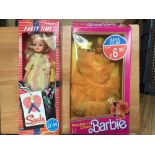 1980s Barbie ' Peaches n cream' doll boxed with accessories and spinner etc, and 1980s Sindy Party