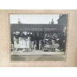 Early 20th century photograph depicting Christopher Browns Stores, printed by the Cambridge Studios,