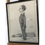 Collection of nine Pat Rooney WWII pencil sketches